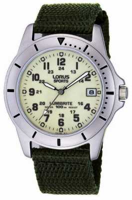 Lorus Gent's Analogue Canvas Strap Watch RXH005L9 Lorus Gent's Analogue Canvas Strap Watch RXH005L9
