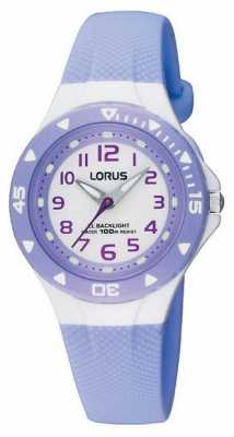 Lorus Lilac Childrens Analogue Watch RRX51CX9 Lorus Lilac Childrens Analogue Watch RRX51CX9