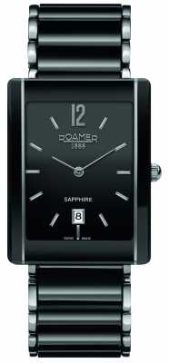 Roamer Ceraline Saphira Square Ceramic Watch 690856415460 Roamer Ceraline Saphira Square Ceramic Watch 690856415460