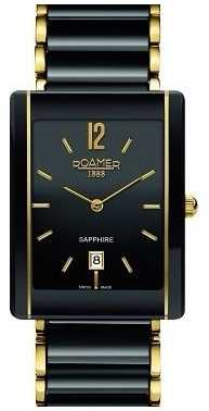 Roamer Unisex Ceraline Saphira Black Ceramic Gold Watch 690856485460 Roamer Unisex Ceraline Saphira Black Ceramic Gold Watch 690856485460