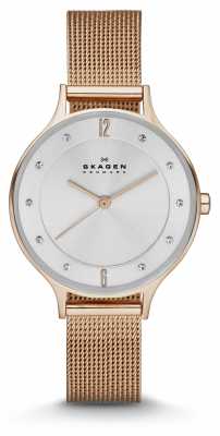 Skagen Ladies Anita Rose Gold Mesh Watch SKW2151 Skagen Ladies Anita Rose Gold Mesh Watch SKW2151