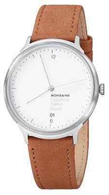 Mondaine Unisex Helvetica Leather Strap Watch MH1.L2210.LG Mondaine Unisex Helvetica Leather Strap Watch MH1.L2210.LG