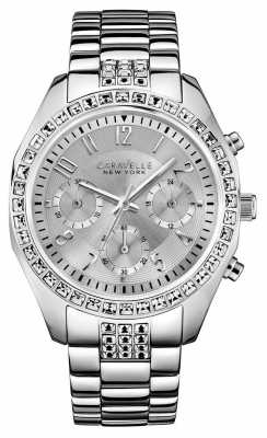 Caravelle New York Ladies' Melissa Silver Steel Chronograph 43L171 Caravelle New York Ladies' Melissa Silver Steel Chronograph 43L171