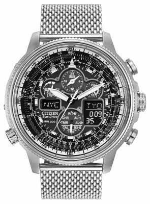 Citizen Mens Navihawk A-T Stainless-Steel Black Dial Watch JY8030-83E Citizen Mens Navihawk A-T Stainless-Steel Black Dial Watch JY8030-83E
