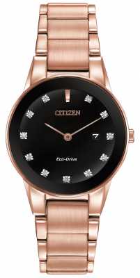 Citizen Womens Axiom Rose Gold Plated Eco-Drive GA1058-59Q Citizen Womens Axiom Rose Gold Plated Eco-Drive GA1058-59Q