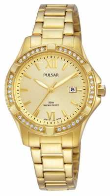Pulsar Womens Gold Plated Quartz Watch PH7412X1 Pulsar Womens Gold Plated Quartz Watch PH7412X1