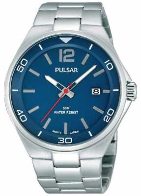 Pulsar Mens Stainless Steel Navy Watch PS9325X1 Pulsar Mens Stainless Steel Navy Watch PS9325X1