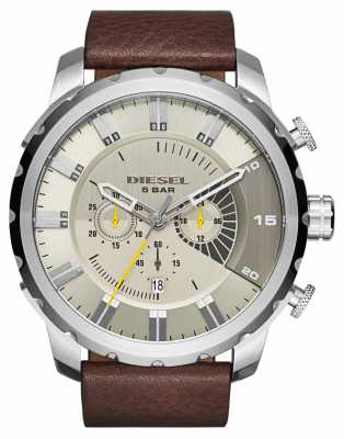 Diesel Stronghold Chronograph Brown Leather DZ4346 Diesel Stronghold Chronograph Brown Leather DZ4346