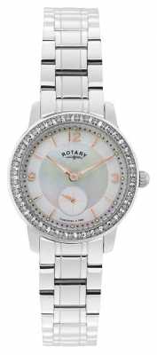Rotary Womens, Cambridge, Pearl Dial, Crystal Watch LB02700/41 Rotary Womens, Cambridge, Pearl Dial, Crystal Watch LB02700/41