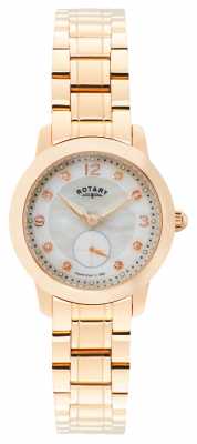 Rotary Womens Cambridge, Rose Gold, Pearl, Crystal LB02702/41 Rotary Womens Cambridge, Rose Gold, Pearl, Crystal LB02702/41