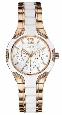 Guess Ladies Center Stage, White & Rose Gold W0556L3 Guess Ladies Center Stage, White & Rose Gold W0556L3