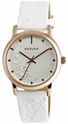 Kahuna Ladies White Leather Strap Watch KLS-0304L Kahuna Ladies White Leather Strap Watch KLS-0304L