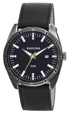 Kahuna Mens Black Leather Strap Watch KUS-0115G Kahuna Mens Black Leather Strap Watch KUS-0115G