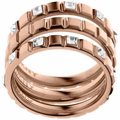 DKNY PVD rose gold plated Size M.5 Urban Essentials Ring NJ2121791505 DKNY PVD rose gold plated Size M.5 Urban Essentials Ring NJ2121791505