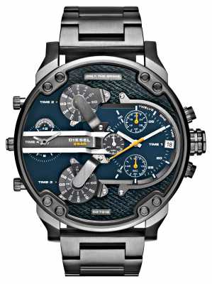 Diesel Mens Mr Daddy 2.0 Gun metal Denim Dial Chrono DZ7331 Diesel Mens Mr Daddy 2.0 Gun metal Denim Dial Chrono DZ7331