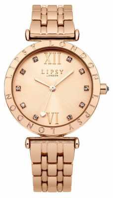 Lipsy Ladies Rose Gold Tone Bracelet Watch LP310 Lipsy Ladies Rose Gold Tone Bracelet Watch LP310