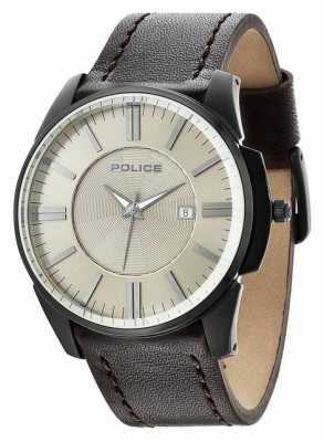 Police Mens Governor Beige Brown Watch 14384JSB/19 Police Mens Governor Beige Brown Watch 14384JSB/19