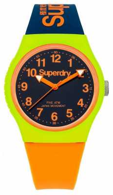 Superdry Urban Navy Orange Silicone Strap Watch SYG164MU Superdry Urban Navy Orange Silicone Strap Watch SYG164MU