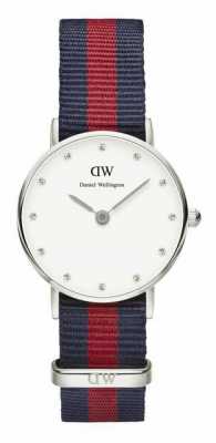 Daniel Wellington Womens Classy Oxford 26mm Silver Red Blue DW00100072 Daniel Wellington Womens Classy Oxford 26mm Silver Red Blue DW00100072