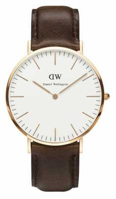 Daniel Wellington Mens Classic Bristol 40mm Rose Gold Brown DW00100009 Daniel Wellington Mens Classic Bristol 40mm Rose Gold Brown DW00100009