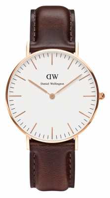 Daniel Wellington Unisex Classic Bristol 36mm Rose Gold Brown DW00100039 Daniel Wellington Unisex Classic Bristol 36mm Rose Gold Brown DW00100039