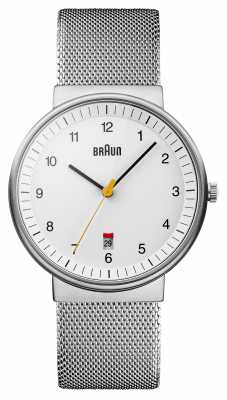 Braun Mens Silver White Watch BN0032WHSLMHG Braun Mens Silver White Watch BN0032WHSLMHG