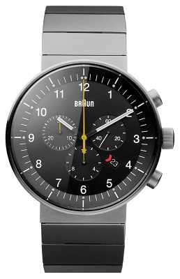 Braun Mens Prestige Silver Tone BN0095BKSLBTG Braun Mens Prestige Silver Tone BN0095BKSLBTG