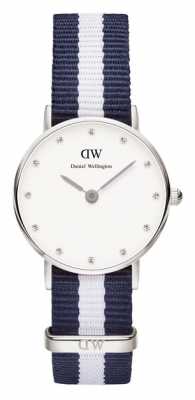 Daniel Wellington Womens Classy Glasgow 26mm Silver Blue White DW00100074 Daniel Wellington Womens Classy Glasgow 26mm Silver Blue White DW00100074