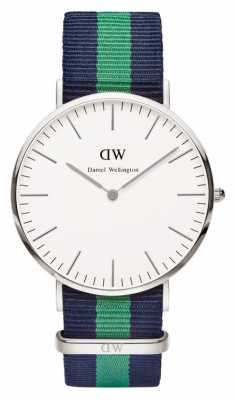 Daniel Wellington Mens Classic Warwick 40mm Blue Green Silver DW00100019 Daniel Wellington Mens Classic Warwick 40mm Blue Green Silver DW00100019