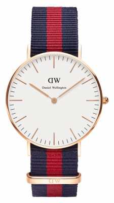 Daniel Wellington Unisex Classic Oxford 36mm Rose Gold Blue Red DW00100029 Daniel Wellington Unisex Classic Oxford 36mm Rose Gold Blue Red DW00100029