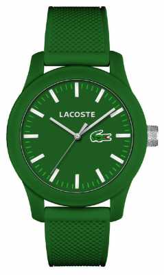 Lacoste Mens 12.12 Green silicone strap green dial 2010763 Lacoste Mens 12.12 Green silicone strap green dial 2010763