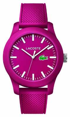 Lacoste Unisex 12.12 pink silicone strap pink dial 2010793 Lacoste Unisex 12.12 pink silicone strap pink dial 2010793