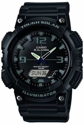 Casio Mens Five Alarm Solar Powered Illuminator Black AQ-S810W-1A2VEF Casio Mens Five Alarm Solar Powered Illuminator Black AQ-S810W-1A2VEF