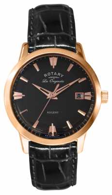 Rotary Mens Black Leather Regent Les Originales GS90116/04 Rotary Mens Black Leather Regent Les Originales GS90116/04