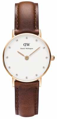Daniel Wellington Womens Classy St Mawes 26mm Rose Gold Brown DW00100059 Daniel Wellington Womens Classy St Mawes 26mm Rose Gold Brown DW00100059