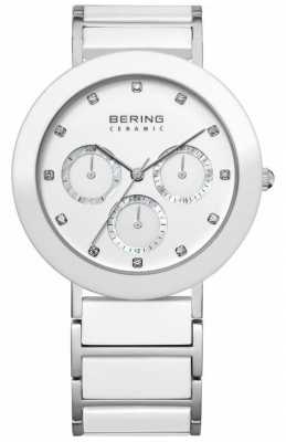 Bering Womens White Ceramic, Crystal, Multi-Dial 11438-754 Bering Womens White Ceramic, Crystal, Multi-Dial 11438-754