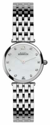 Michel Herbelin Womens Epsilon, Stone-Set, Pearl Dial Watch 1045/B59 Michel Herbelin Womens Epsilon, Stone-Set, Pearl Dial Watch 1045/B59