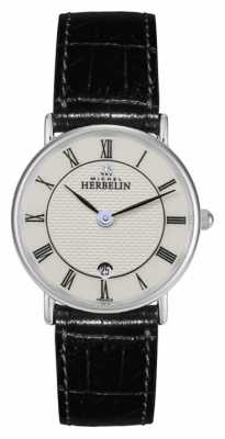 Michel Herbelin Womens Stainless Steel, Leather Strap Watch 16845/S08 Michel Herbelin Womens Stainless Steel, Leather Strap Watch 16845/S08