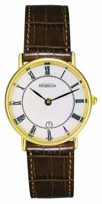 Michel Herbelin Womens Gold Plated Classic Leather Strap 16845/P08GO Michel Herbelin Womens Gold Plated Classic Leather Strap 16845/P08GO