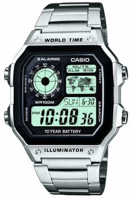 Casio Digital Multifunction World Timer Quartz AE-1200WHD-1AVEF Casio Digital Multifunction World Timer Quartz AE-1200WHD-1AVEF