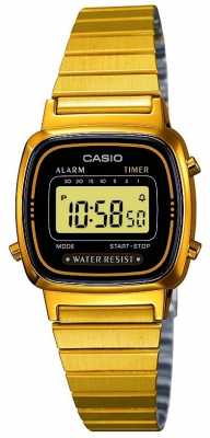 Casio Womens Digital Bracelet Retro Gold Plated LA670WEGA-1EF Casio Womens Digital Bracelet Retro Gold Plated LA670WEGA-1EF