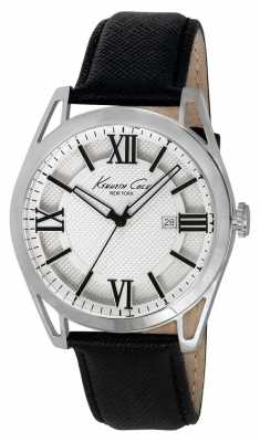 Kenneth Cole Mens Black Leather Strap White Dial KC8072 Kenneth Cole Mens Black Leather Strap White Dial KC8072