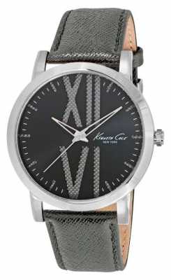 Kenneth Cole Mens Grey Leather Strap Grey Dial KC10014816 Kenneth Cole Mens Grey Leather Strap Grey Dial KC10014816