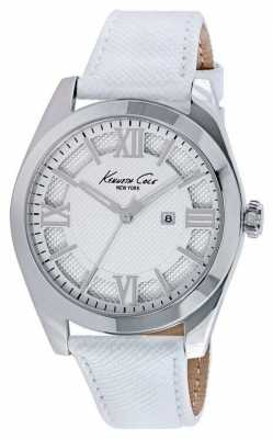 Kenneth Cole Womens White Leather Strap Silver Dial KC10021282 Kenneth Cole Womens White Leather Strap Silver Dial KC10021282