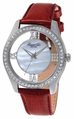 Kenneth Cole Womens Red Leather Strap Silver Dial KC2873 Kenneth Cole Womens Red Leather Strap Silver Dial KC2873