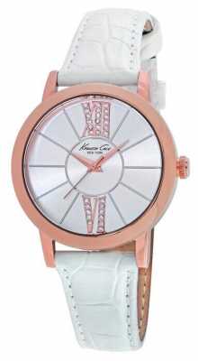 Kenneth Cole Womens White Leather Silver Dial KC10020847 Kenneth Cole Womens White Leather Silver Dial KC10020847