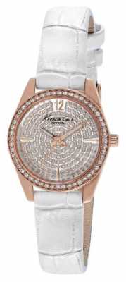 Kenneth Cole Womens White Leather Strap Stone Set Dial KC2844 Kenneth Cole Womens White Leather Strap Stone Set Dial KC2844
