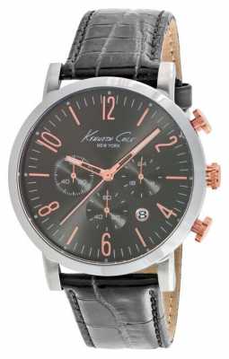 Kenneth Cole Mens Black Leather Strap Grey Dial KC10020825 Kenneth Cole Mens Black Leather Strap Grey Dial KC10020825
