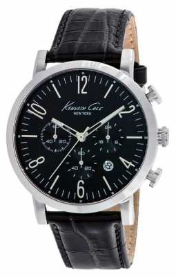 Kenneth Cole Mens Black Leather Strap Black Dial KC10020826 Kenneth Cole Mens Black Leather Strap Black Dial KC10020826