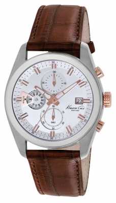Kenneth Cole Mens Brown Leather Strap Chronograph KC8042 Kenneth Cole Mens Brown Leather Strap Chronograph KC8042